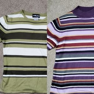 Sweater Shirts Striped Bundle of 2